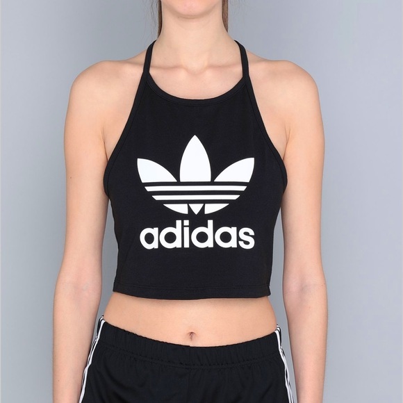 Adidas Black Trefoil Halter Tank - Picture 2 of 11